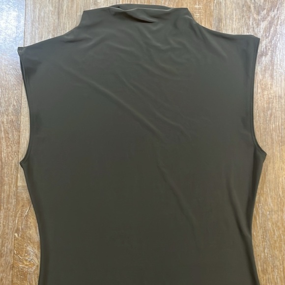 Aritzia Wilfred Botanist Dress in Dark Olive Green Size Large L Midi EUC - Picture 4 of 11